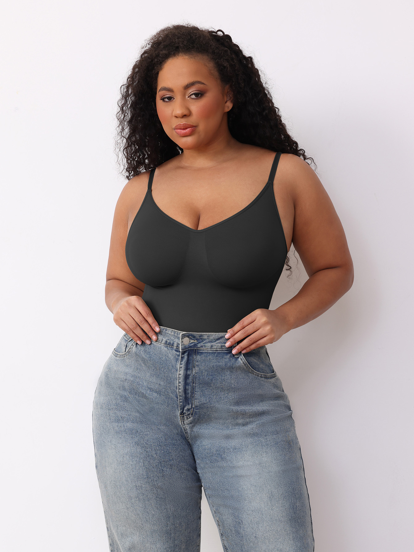 Womens Seamless Shapewear Bodysuit Romper - Full Body Shaper Jumpsuit